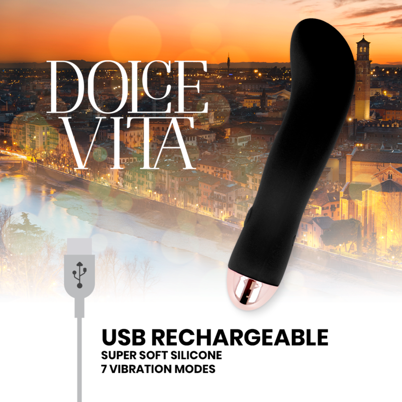 DOLCE VITA - One wiederaufladbarer Vibrator Rosa, 7 Geschwindigkeiten