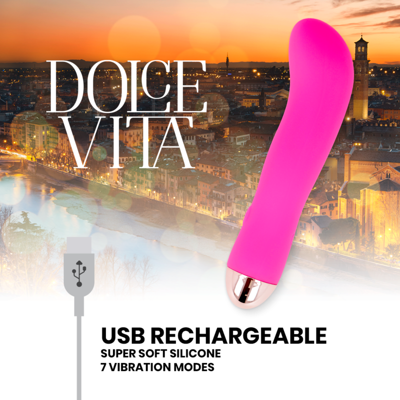 DOLCE VITA - Two wiederaufladbarer Vibrator Schwarz, 7 Geschwindigkeiten