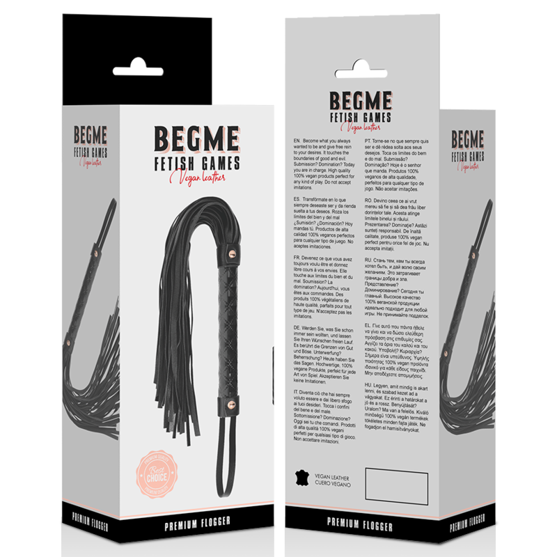 BEGME – Black Edition Kunstleder-Flogger