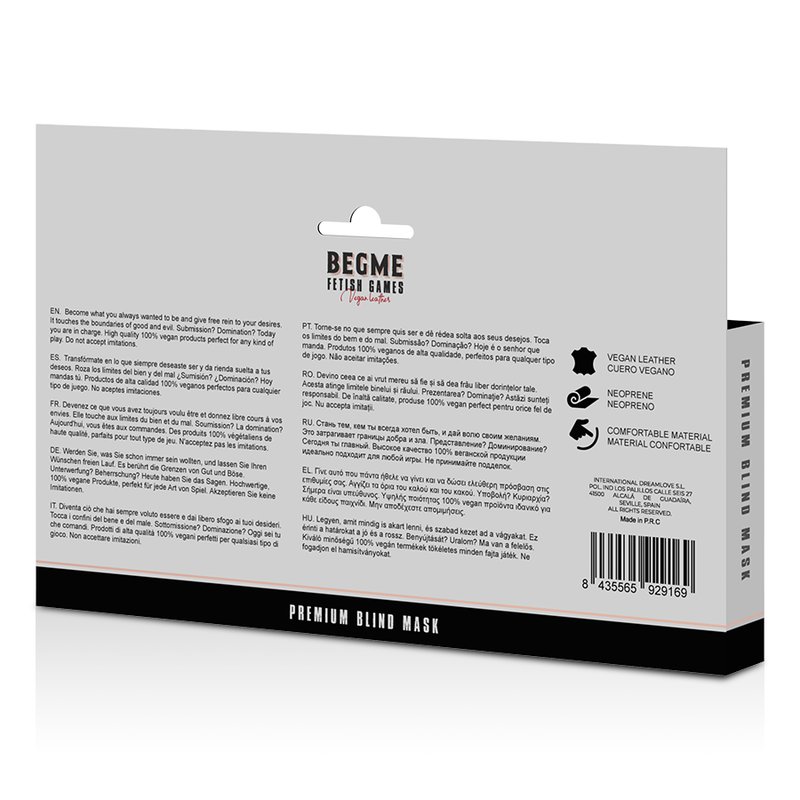 BEGME – Red Edition Premium Blindmaske mit Neoprenfutter