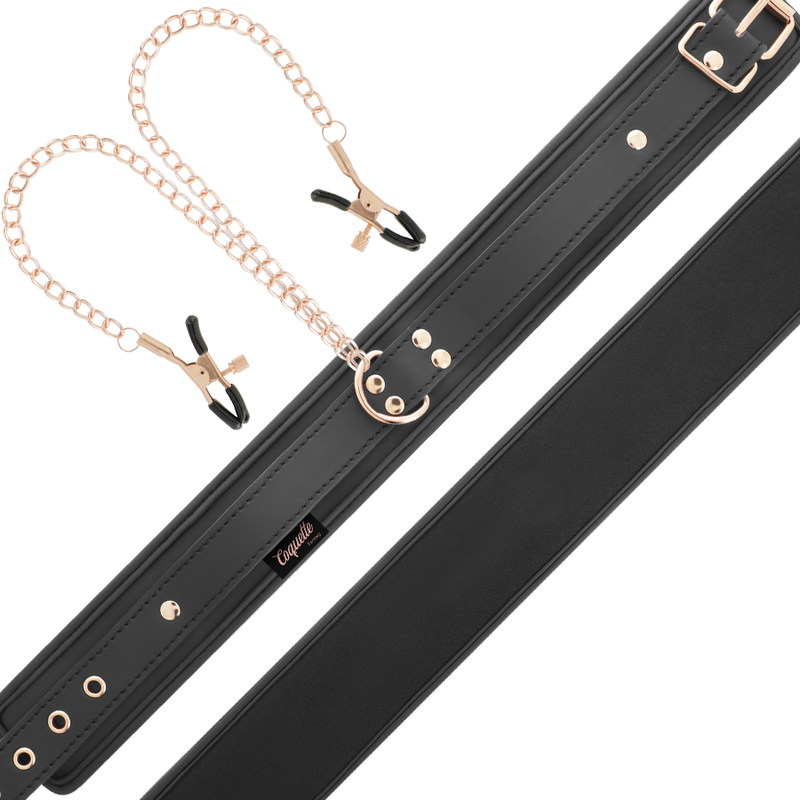 COQUETTE CHIC DESIRE – Fantasy-Nippelklemmen-Halskette mit Neoprenfutter
