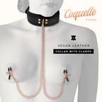 COQUETTE CHIC DESIRE – Fantasy-Nippelklemmen-Halskette mit Neoprenfutter