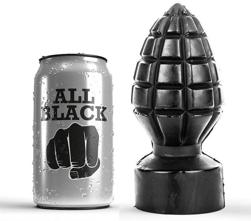 ALL BLACK - Analplug, 14 cm