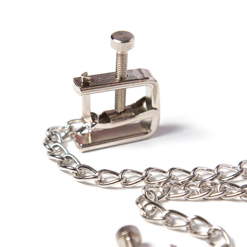 OHMAMA FETISH – Metallschraubenklemmen mit Kette
