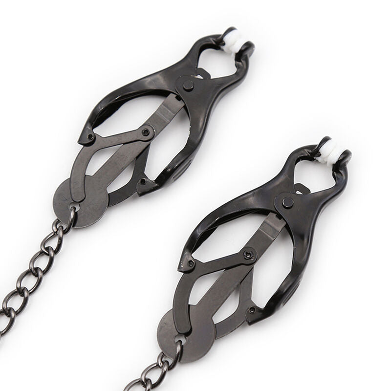 OHMAMA FETISH - OHMAMA FETISH – Japanische Nippelklammern mit schwarzer Kette NIPPELKlammern MIT SCHWARZER KETTE