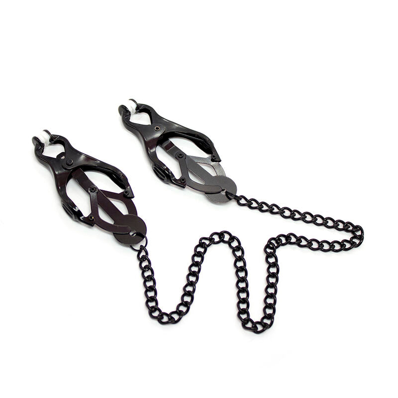 OHMAMA FETISH - OHMAMA FETISH – Japanische Nippelklammern mit schwarzer Kette NIPPELKlammern MIT SCHWARZER KETTE