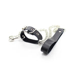 OHMAMA FETISH – Peniskette und Lederarmband mit Metallkette