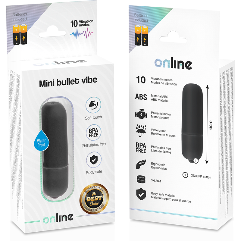 ONLINE - Mini Vibrationskugel Schwarz kompakt