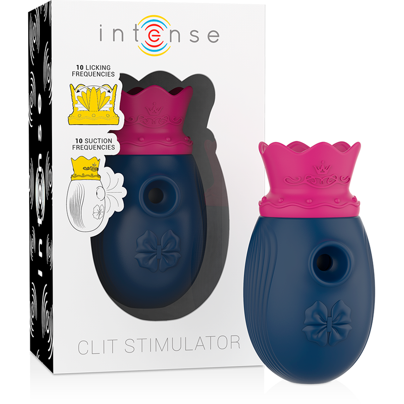 INTENSE - Clit Stimulator mit 10 Leck- und Saugfrequenzen Blau