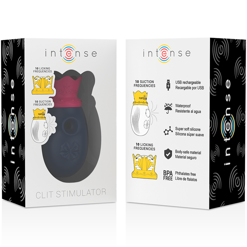 INTENSE - Clit Stimulator mit 10 Leck- und Saugfrequenzen Blau