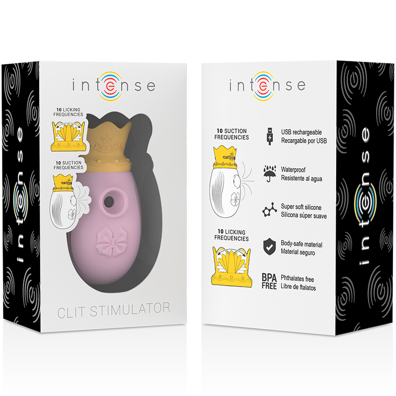 INTENSE - Clit Stimulator mit 10 Leck- und Saugfrequenzen Pink