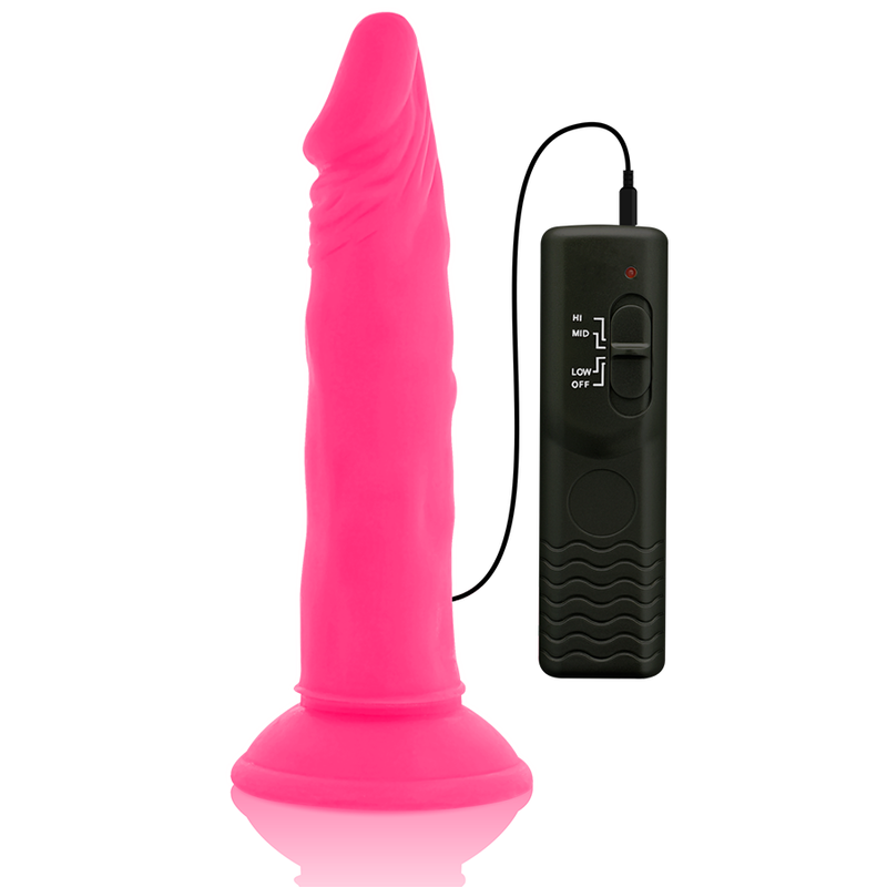 DIVERSIA - Flexibler vibrierender Dildo Rosa, 23 cm, Ø 4,3 cm