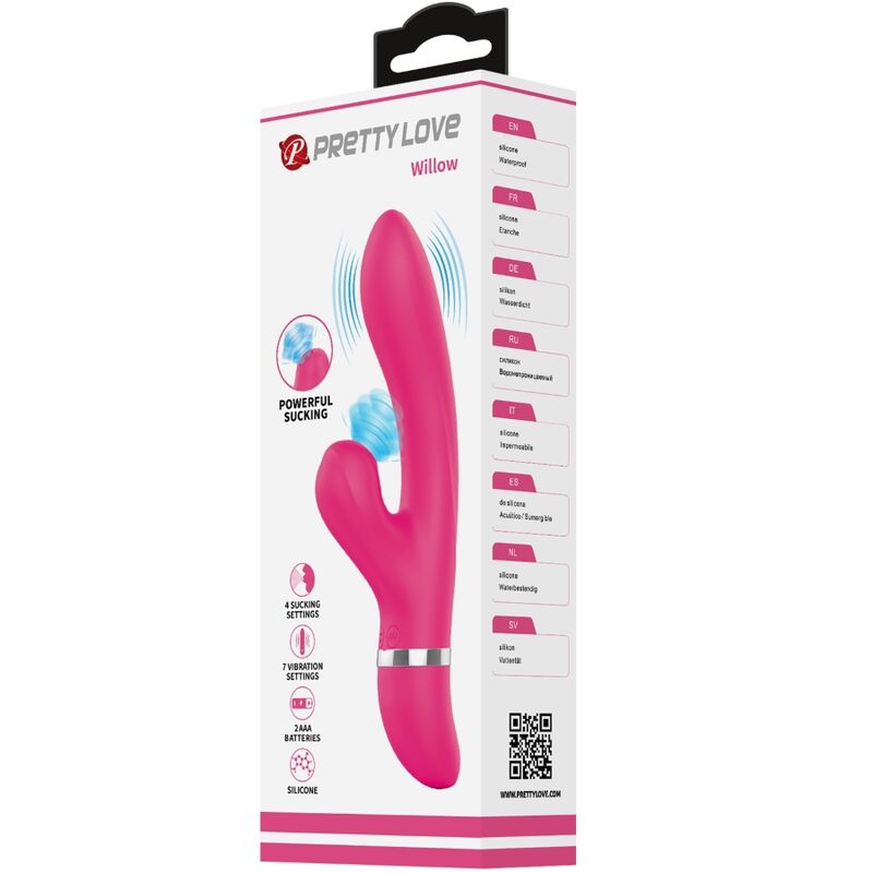 PRETTY LOVE - Willow Rabbit Vibrator und Klitorisstimulator mit Saugfunktion