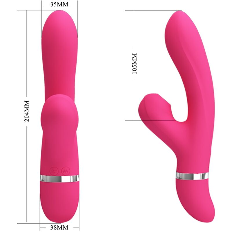 PRETTY LOVE - Willow Rabbit Vibrator und Klitorisstimulator mit Saugfunktion