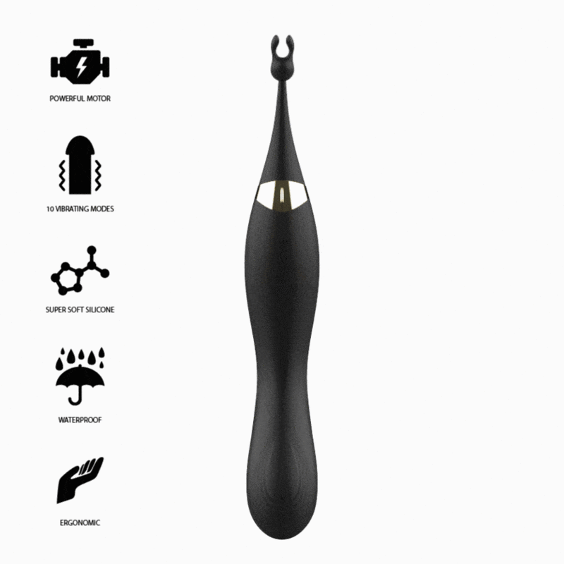 IBIZA - Klitorisstimulator mit austauschbarem Aufsatz und pulsierendem G-Punkt-Vibrator