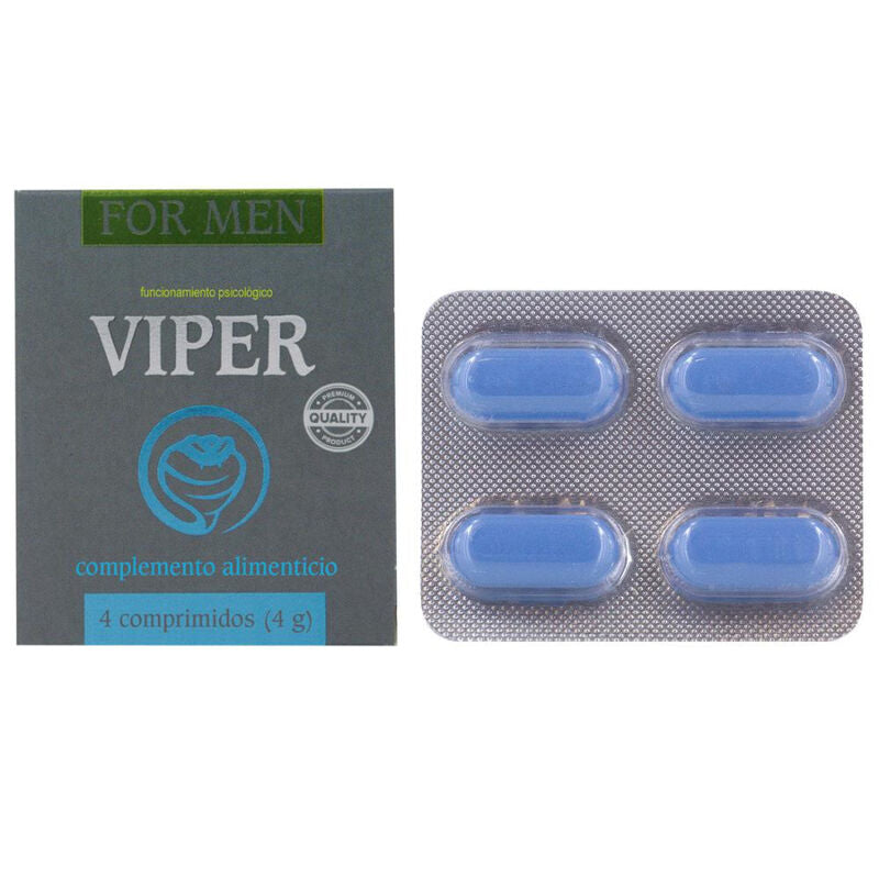 COBECO - Viper Nahrungsergänzungsmittel für Männer, 4 Tabletten