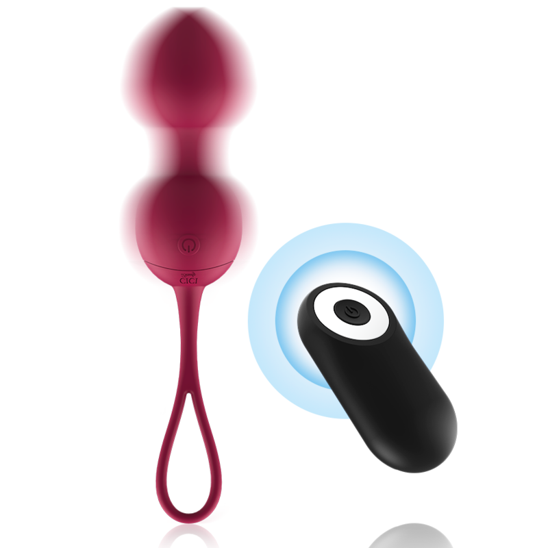 CICI BEAUTY - Premium-Silikon-Kegelbälle mit Fernbedienung, 3 vibrierende Kugeln