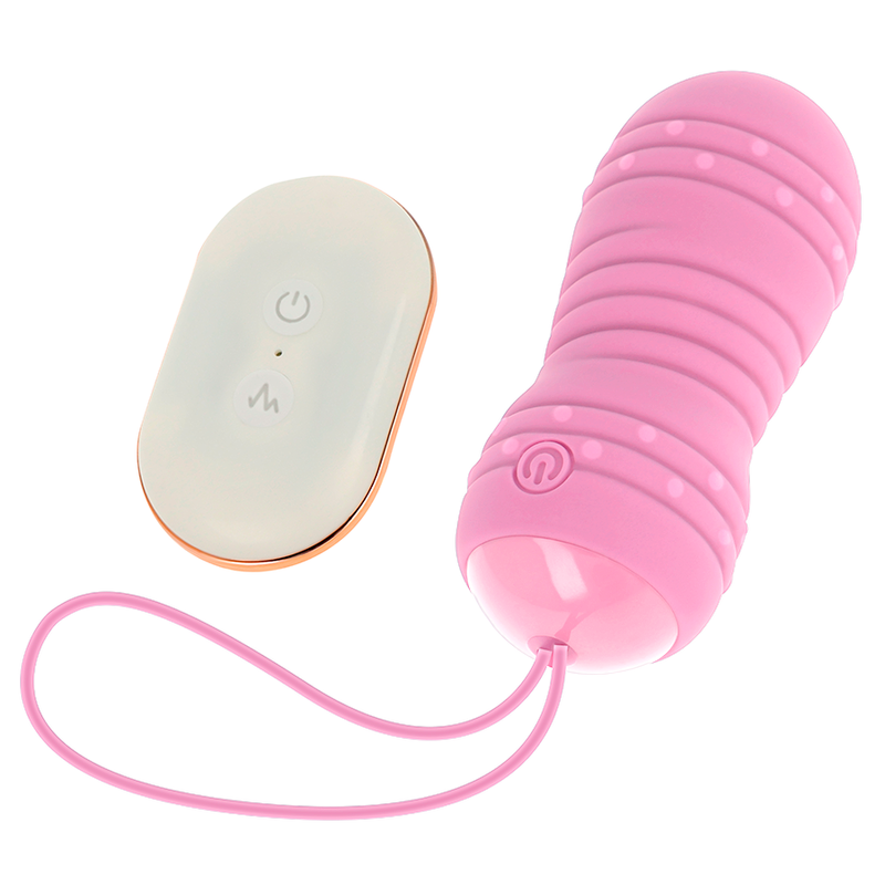 OHMAMA - Vibrierendes Ei mit Fernbedienung, 7 Modi und Rotation, Rosa