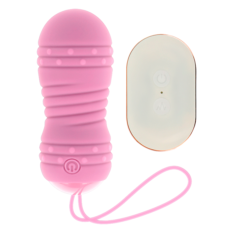 OHMAMA - Vibrierendes Ei mit Fernbedienung, 7 Modi und Rotation, Rosa