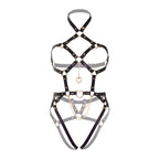 LEG AVENUE KINK Herzring Geschirr Body Schwarz