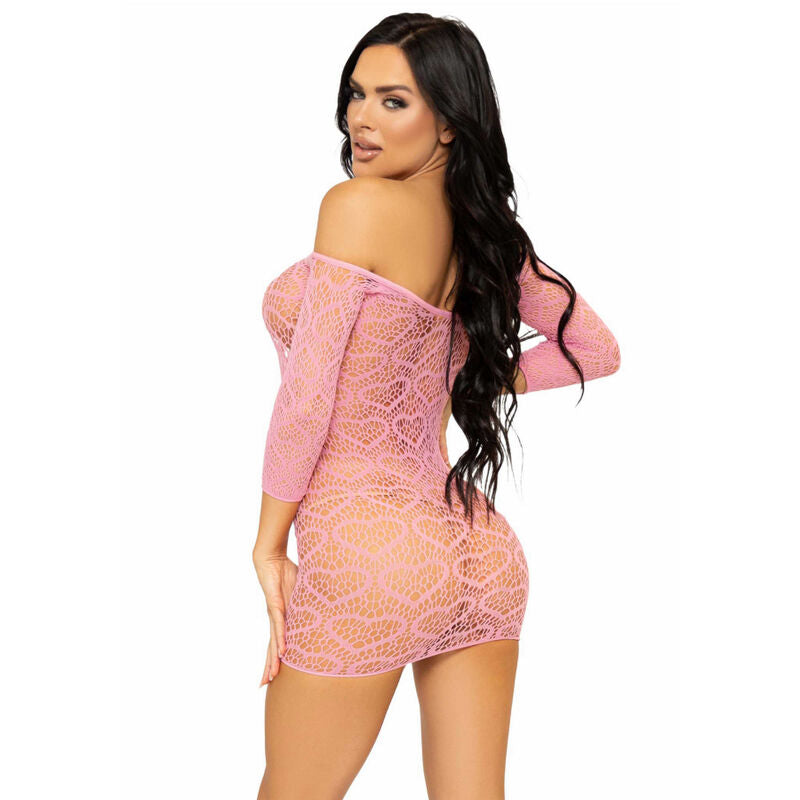 LEG AVENUE – Heart Netz-Minikleid One Size (Einheitsgröße)