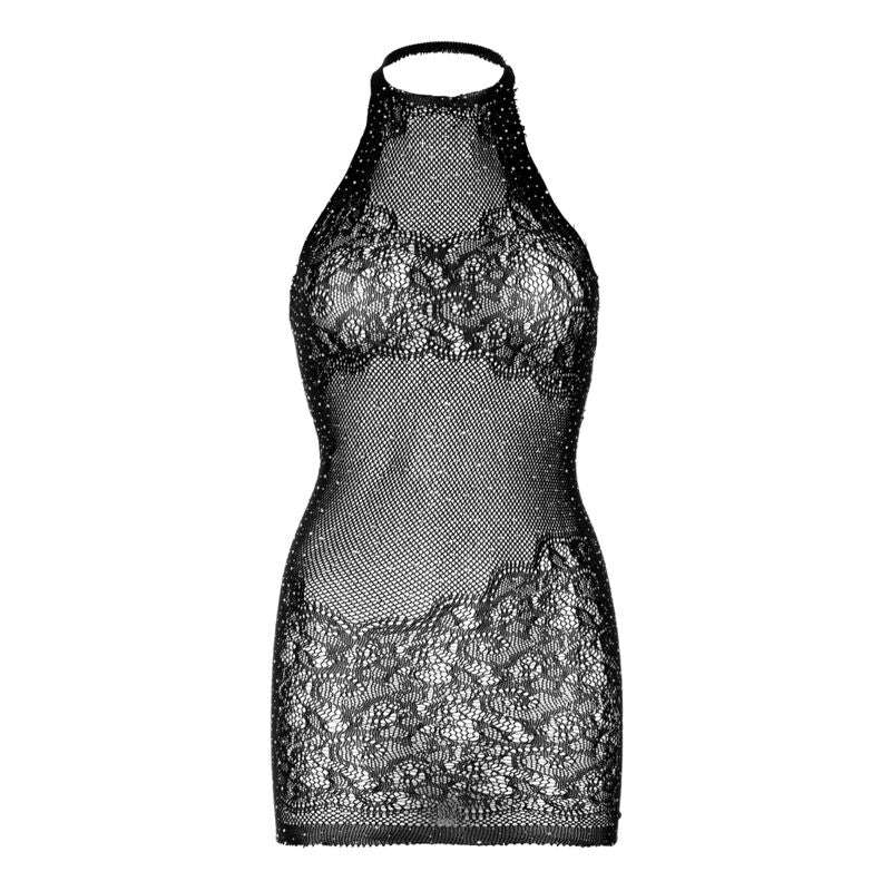 LEG AVENUE – Strass Neckholder-Minikleid One Size (Einheitsgröße)