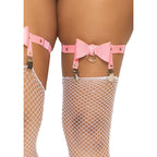 LEG AVENUE – Kunstleder-Oberteil mit hohem Strumpfband One Size