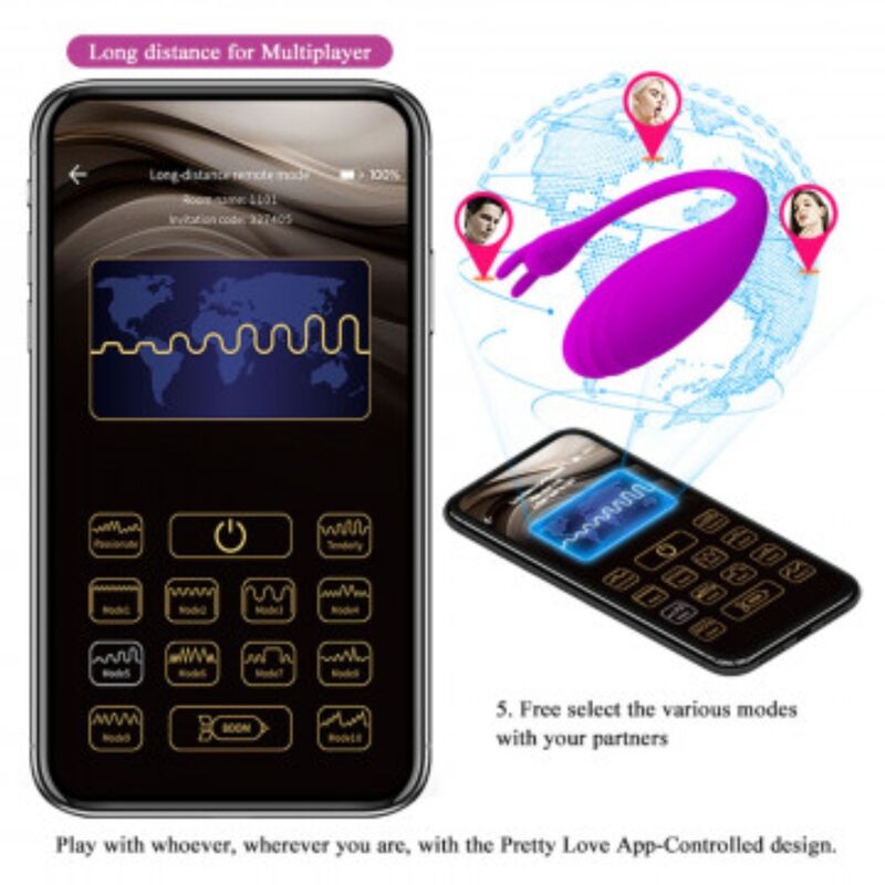 PRETTY LOVE - Catalina Massager - Kostenlose App Flieder