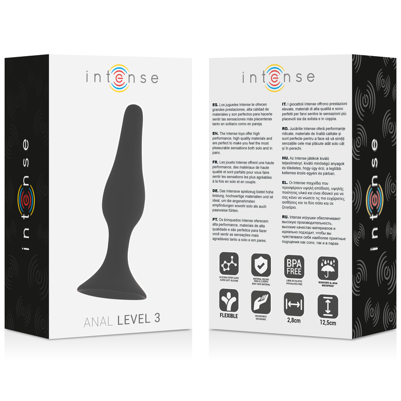 INTENSE - Anal Stufe 3, 12,5 cm, Schwarz