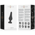 INTENSE - Pipo S Analplug aus schwarzem Silikon, 9,8 cm