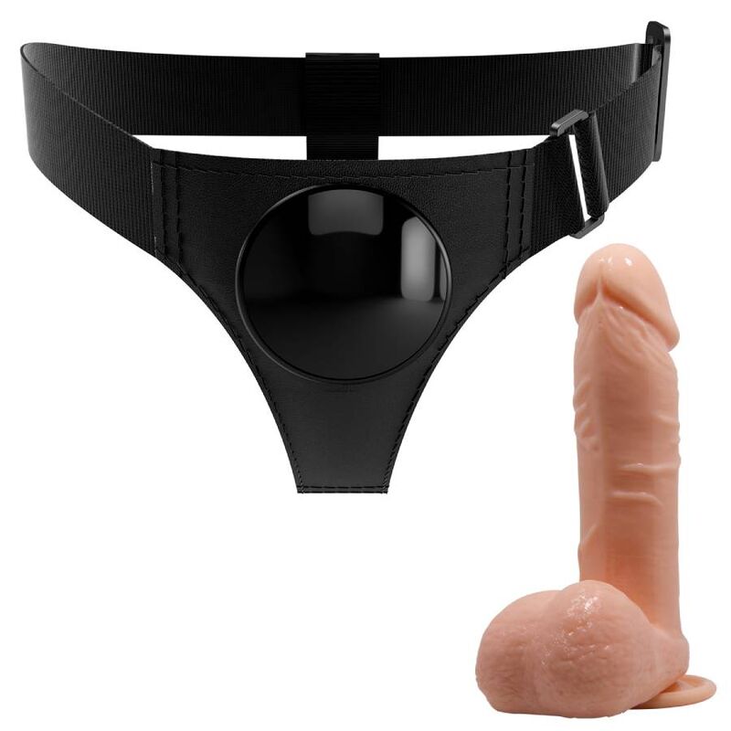 PRETTY LOVE - Strap-on-Geschirr mit Dildo Tom Natur, 20 cm