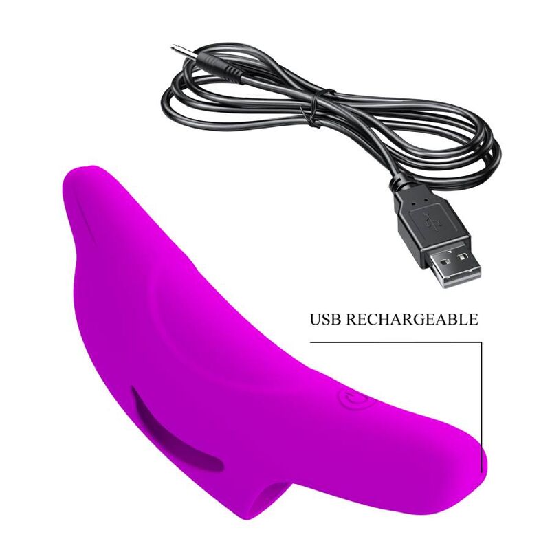 PRETTY LOVE - Delphini Fingerstimulator Lila leistungsstark