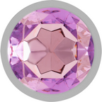 INTENSE - Analplug aus Aluminium mit violettem Kristall, Größe S