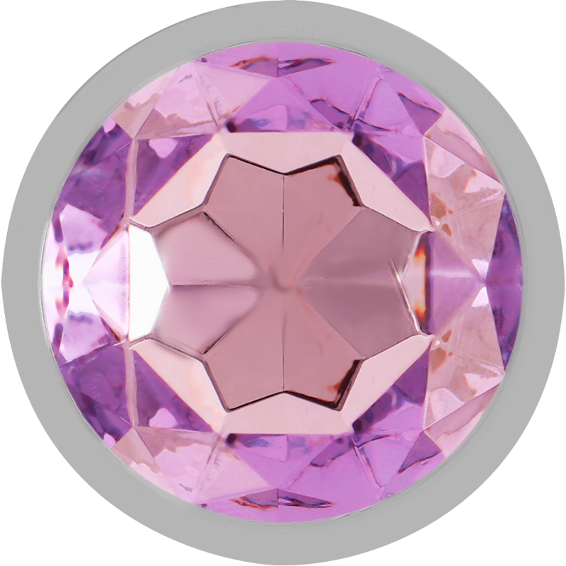 INTENSE - Analplug aus Aluminium mit violettem Kristall, Größe S