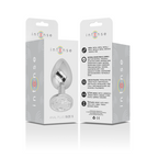 INTENSE - Analplug aus Aluminium mit silbernem Kristall, Größe S