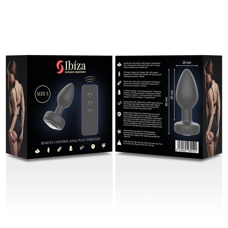 IBIZA - Analplug mit Fernbedienung Größe S