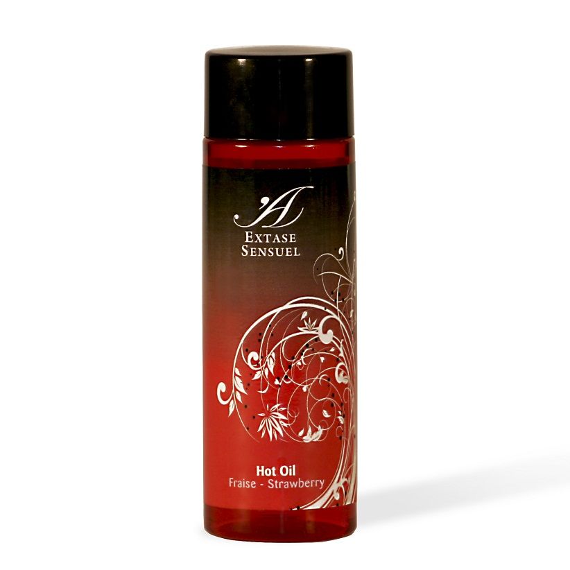 EXTASE SENSUAL - Stimulierendes Massageöl mit Erdbeerduft und Wärmeeffekt, 100 ml