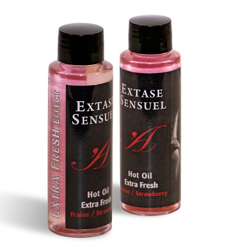 EXTASE SENSUAL - Erfrischendes Massageöl mit Erdbeerduft, 100 ml