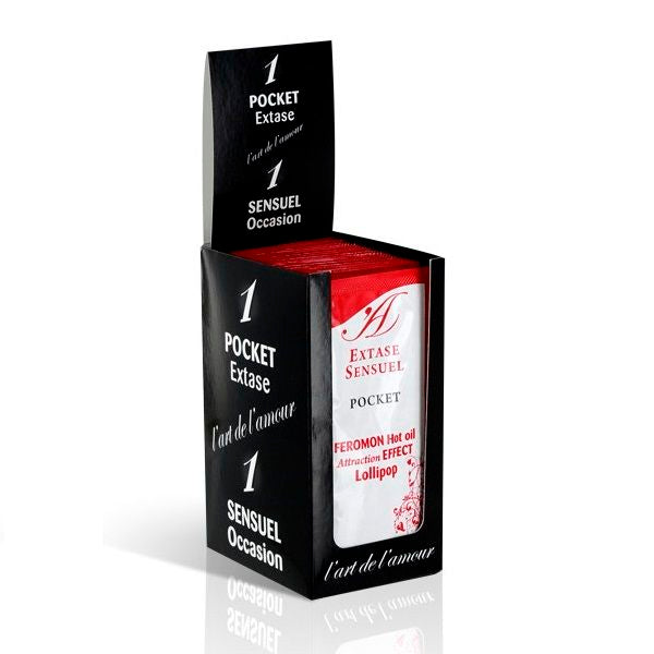 EXTASE SENSUAL - Lollipop Massageöl mit Wärmeeffekt und Pheromonen, 10 ml