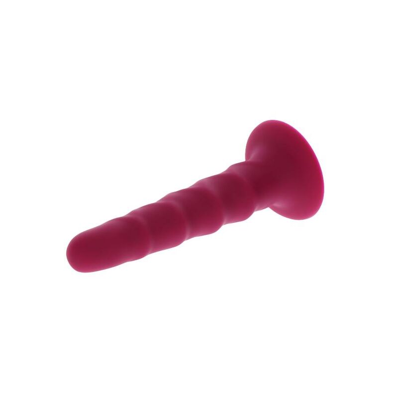 GET REAL - Ribbed Dong Dildo Rot, 12 cm