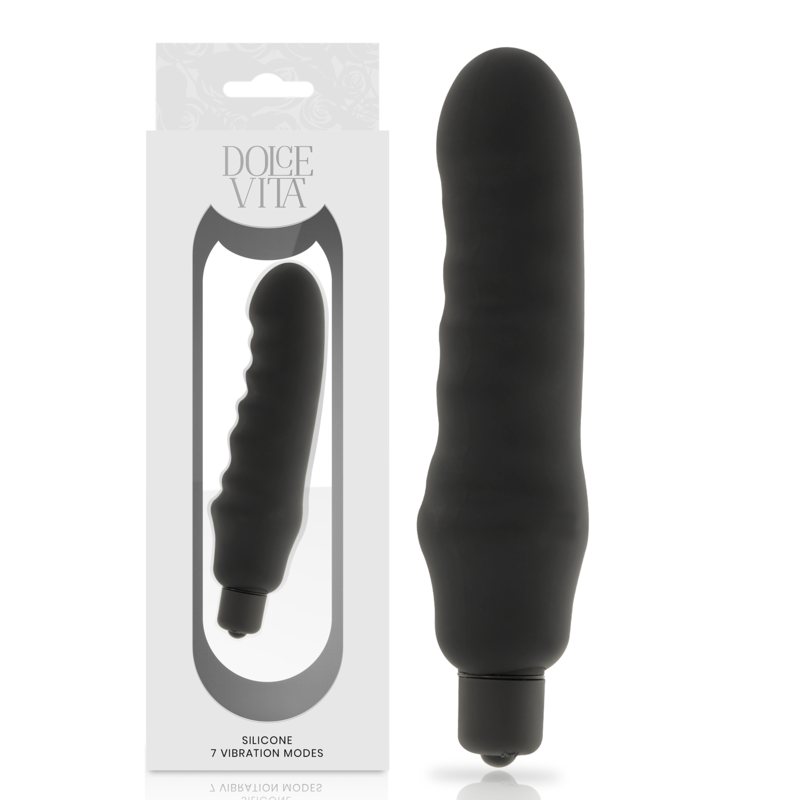 DOLCE VITA - Genius Silikon-Dildo Schwarz