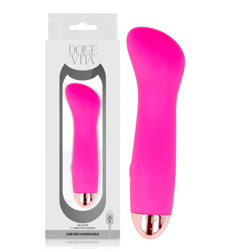 DOLCE VITA - Wiederaufladbarer Vibrator One Rosa, 7 Geschwindigkeiten