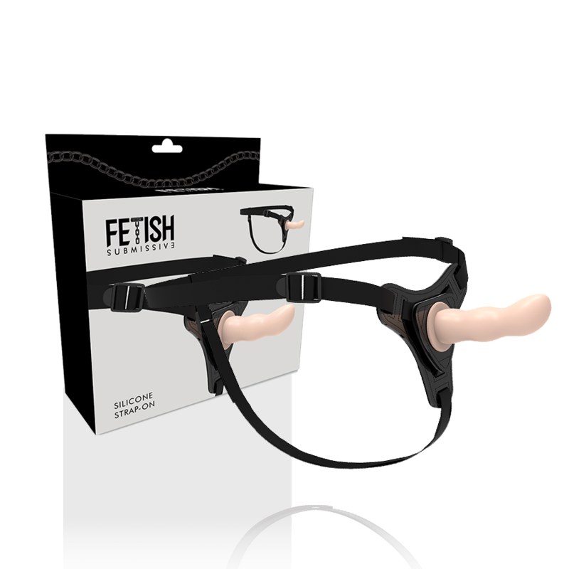 FETISH SUBMISSIVE HARNESS - G-Punkt-Dildo aus Silikon Hautfarben, 12,5 cm