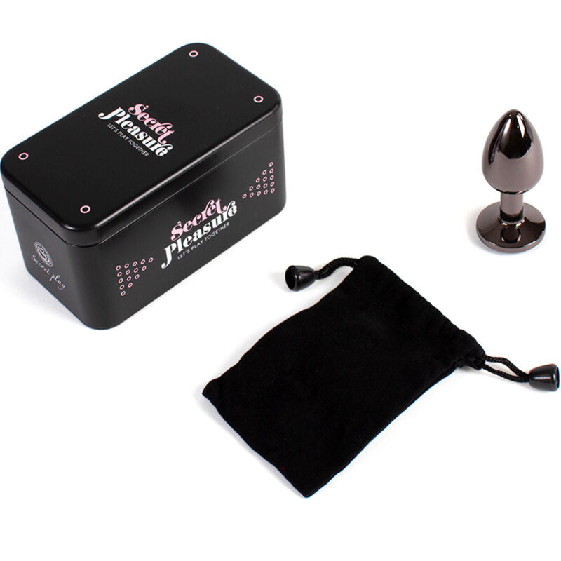 SECRETPLAY - Metall-Analplug Gunmetal, Größe S, 7 cm