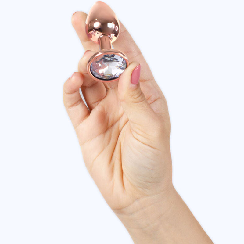 SECRETPLAY - Metall-Analplug Roségold, Größe S, 7 cm