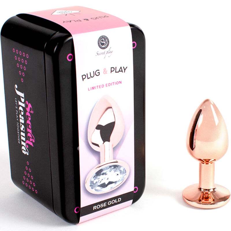 SECRETPLAY - Metall-Analplug Roségold, Größe S, 7 cm