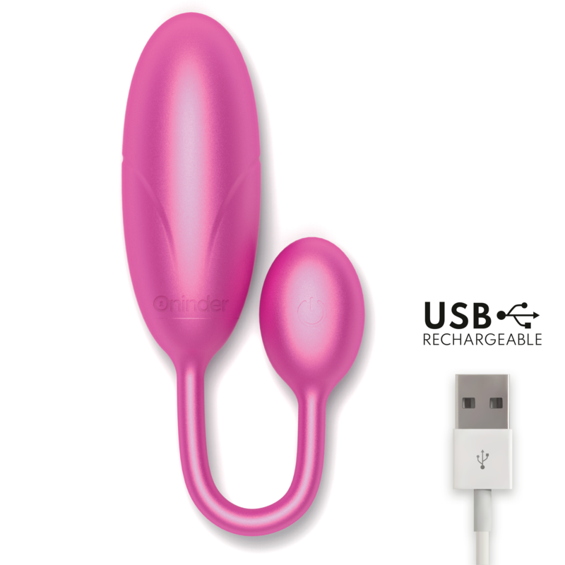 ONINDER - Denver Vibrationsei Rosa, 7 x 2,7 cm - Kostenlose App