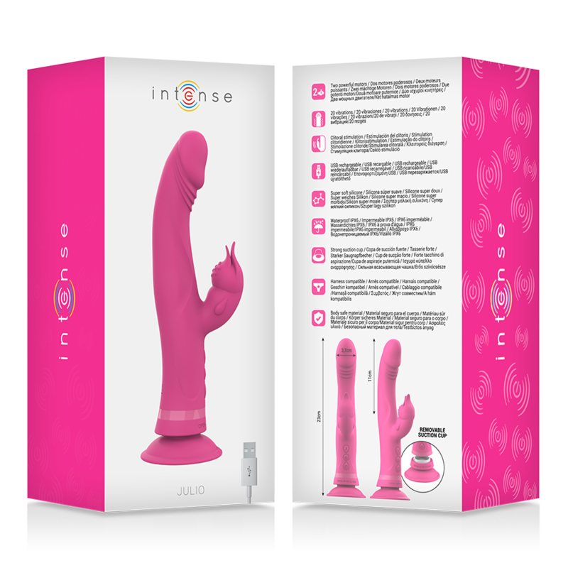 INTENSE - Julio Rabbit-Vibrator aus Silikon Rosa