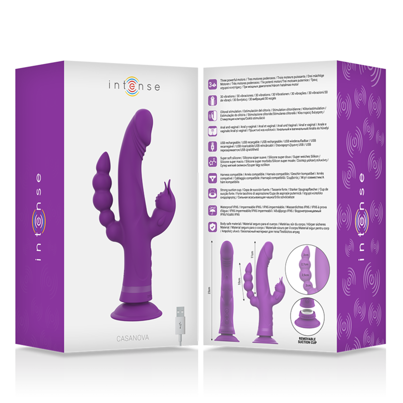 INTENSE - Casanova Rabbit-Vibrator mit drei Motoren Lila