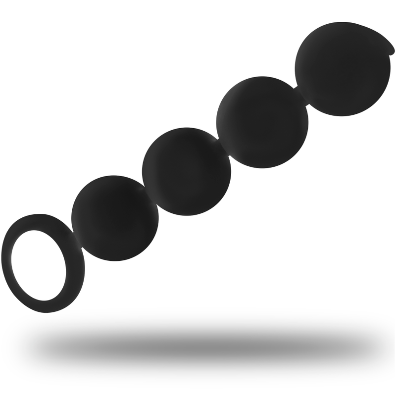 Black&Silver - Lennon Anal-Rosenkranz 4 Silikonkugeln 15 cm